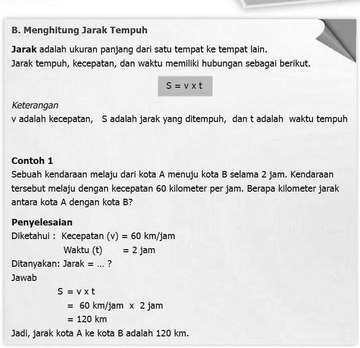 SOLVED: Bantu Buat Jalannya? B. Menghitung Jarak Tempuh Jarak Adalah ...