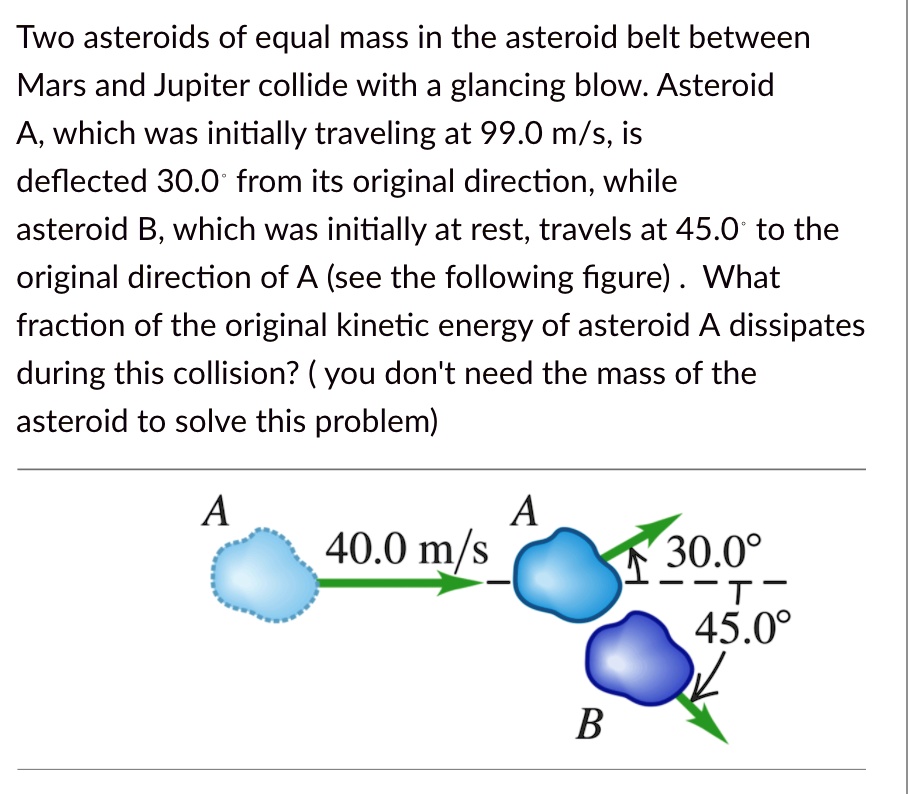 Two asteroids of equal mass in the asteroid belt betw… SolvedLib
