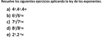 Solved Resuelve Los Siguientes Ejercicios Aplicando La Ley De Los