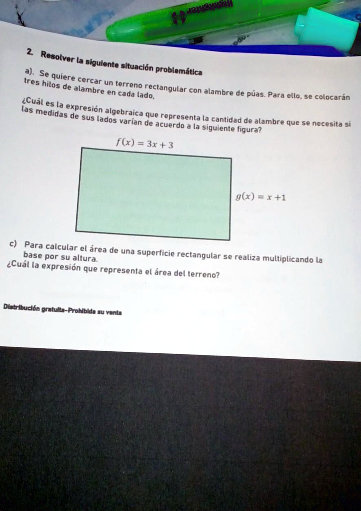 a se quiere cercar un terreno rectangular con alambre de puas para ello ...