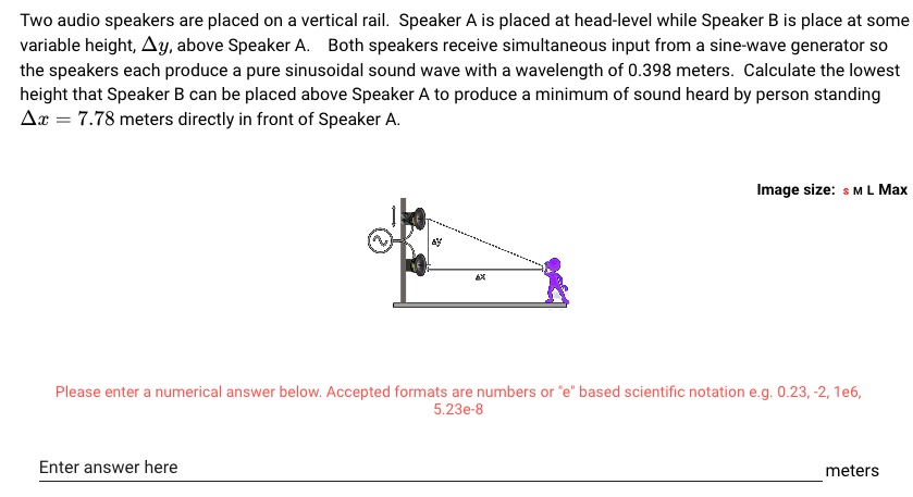 SOLVED: Two Audio Speakers Are Placed On A Vertical Rail. Speaker A Is ...