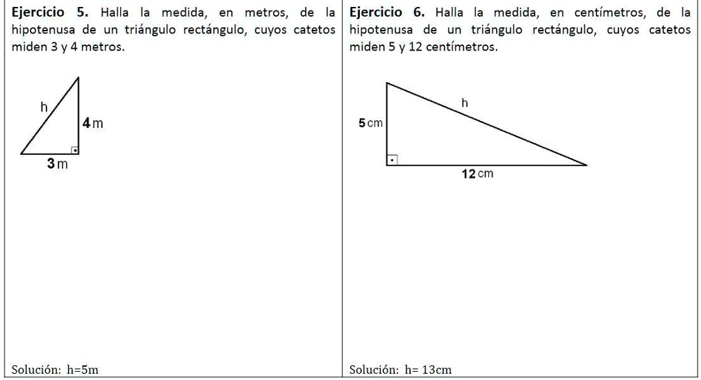 SOLVED: Teorema De Pitágoras Porfa Ayuda Ejercicio 5. Halla Medida, En ...