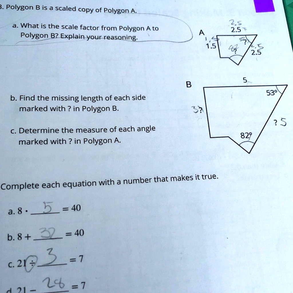 SOLVED: 'I Need I Know How To Figure This Question Ouy Polygon B Is A ...