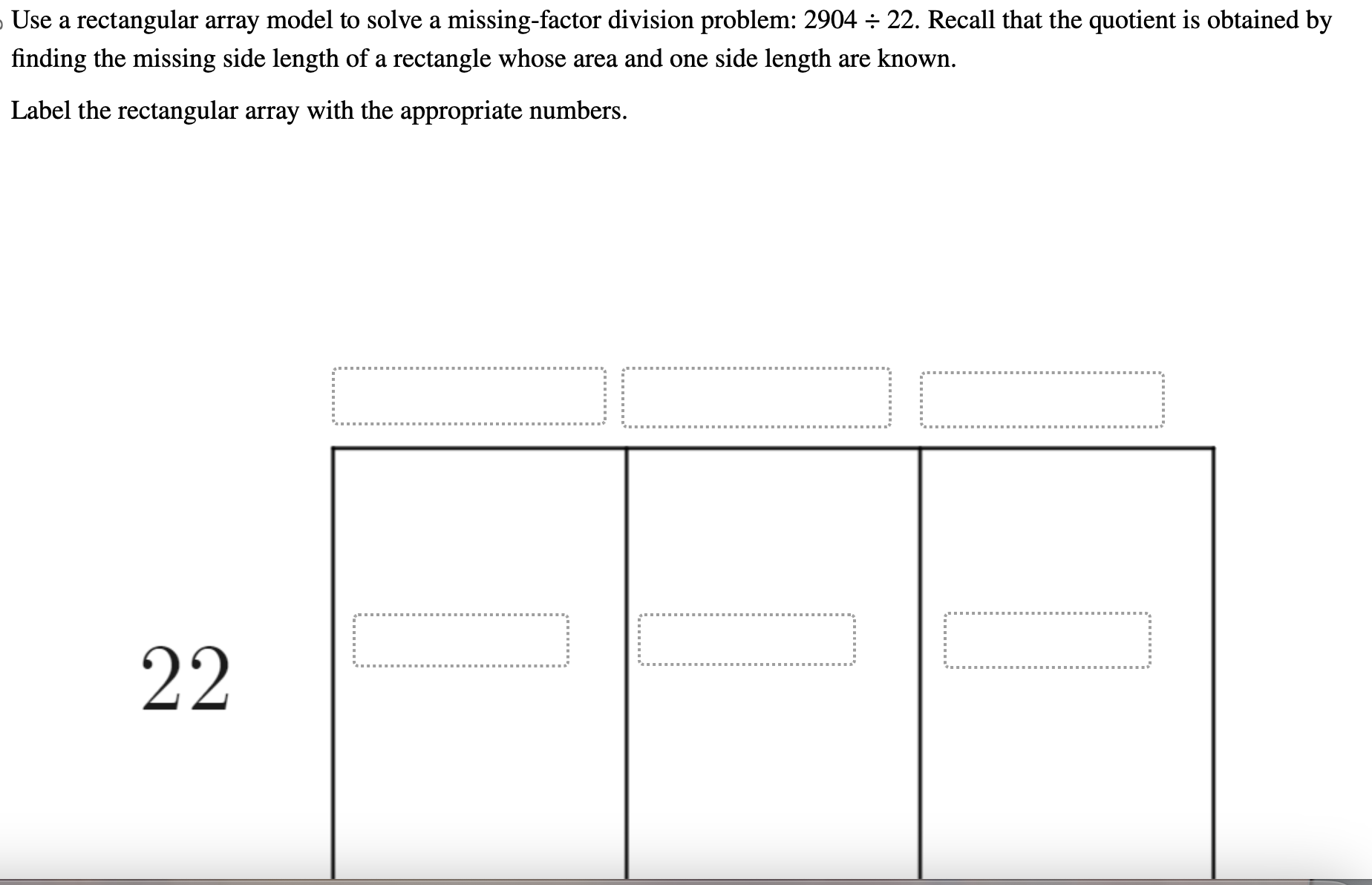 SOLVED: Use a rectangular array model to solve a missing-factor ...