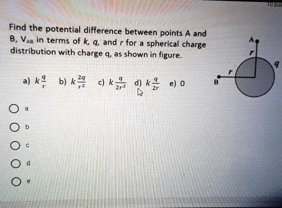 To PueFind The Potential Difference Between Points A … - SolvedLib