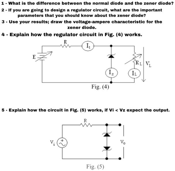 SOLVED 1 What is the difference between the normal diode and the