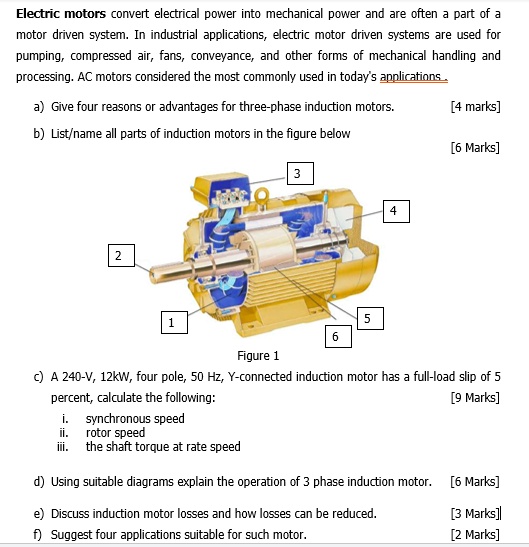 SOLVED Electric motors convert electrical power into mechanical power