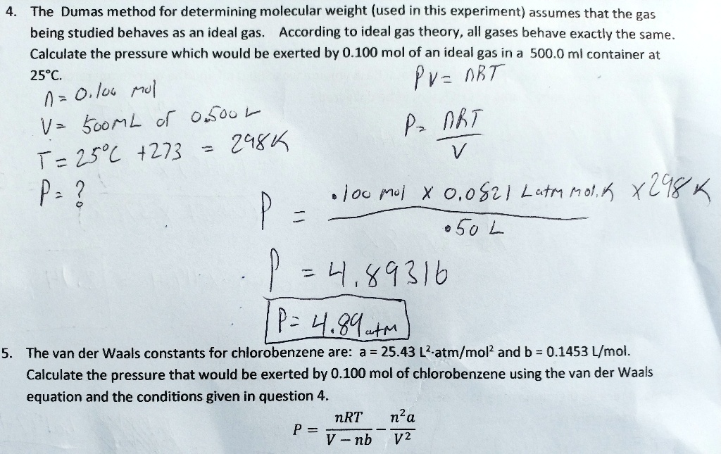 dumas method experiment