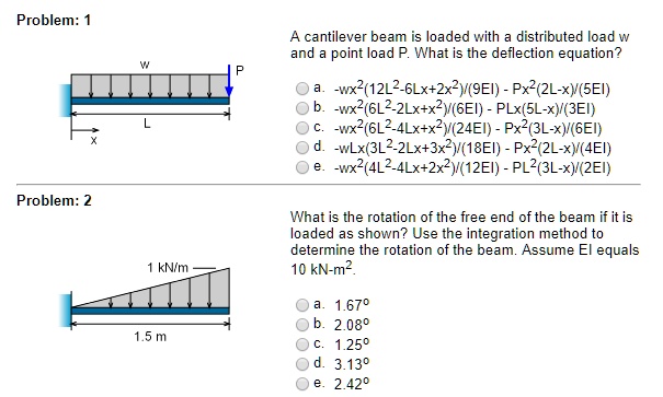 Deflection Of Cantilever Beam With Udl And Point Load - The Best ...