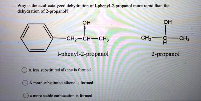 dehydration of propanol at 180 c