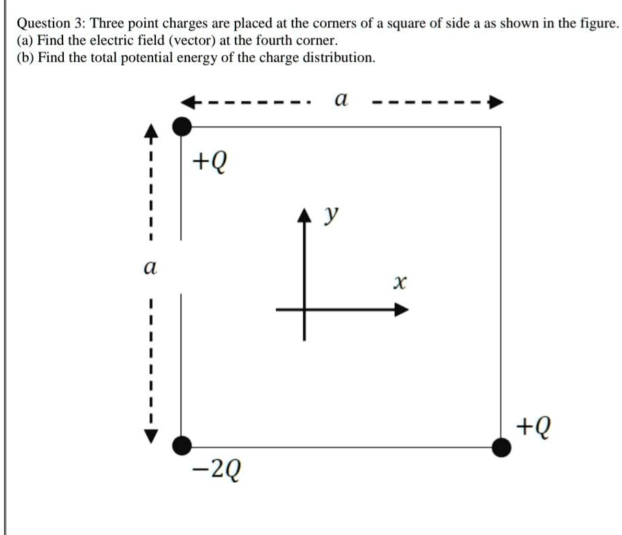 [GET ANSWER] question 3 three point charges are placed at the corners ...
