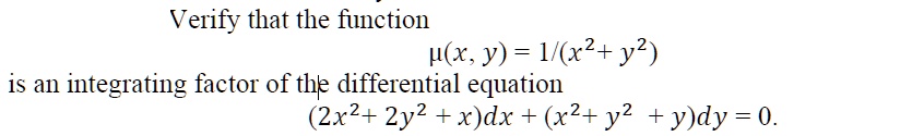 SOLVED: Verify that the function p(x. y) = H(x2+ y2) 1s a1 integrating ...