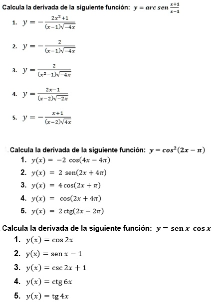 SOLVED: Ayudaa!! Con derivadas Calcula la derivada de la siguiente ...