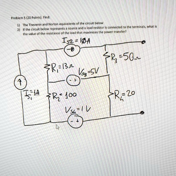 SOLVED Problem 5 20 Points Find The Thevenin And Norton Equivalents solved-problem-5-20-points-find-the-thevenin-and-norton-equivalents