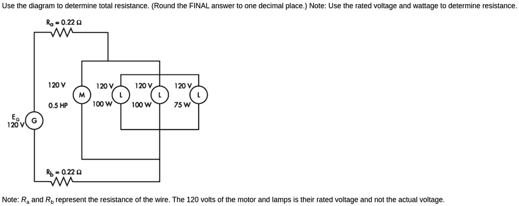 Solved Use the diagram to determine total resistance. (Round