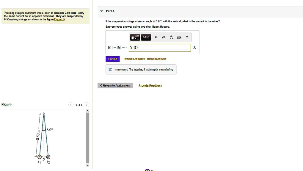 SOLVED The same current but in opposite directions. They are suspended