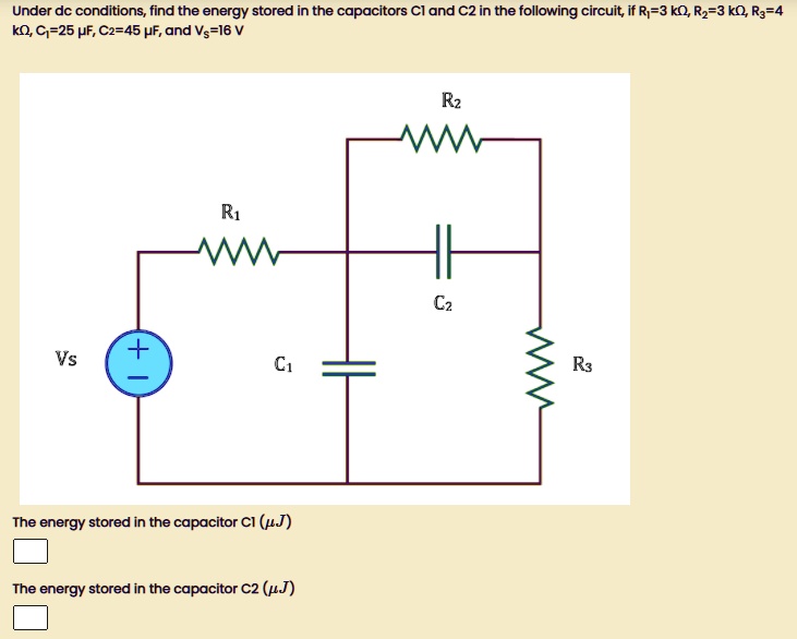 SOLVED Under DC conditions, find the energy stored in the capacitors