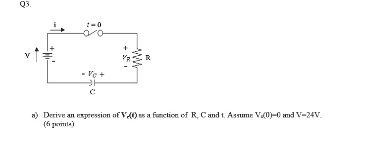 SOLVED: b. What is the voltage across the capacitor at t=0.5Âµs? Assume ...