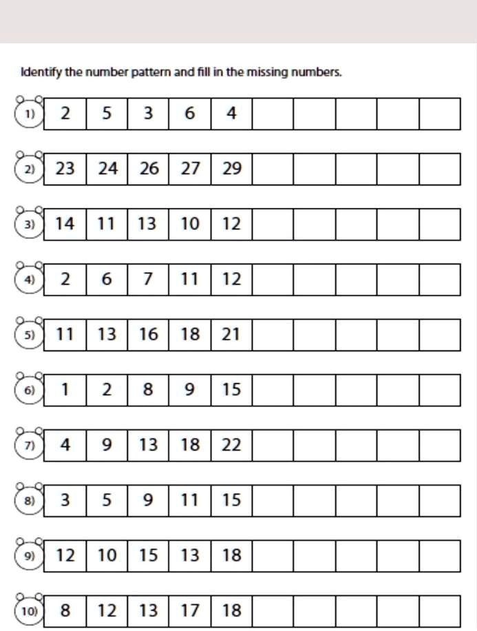 [GET ANSWER] Identify the number pattern and fill in the missing ...