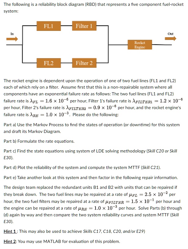 the following is a reliability block diagram rbd that represents a five ...