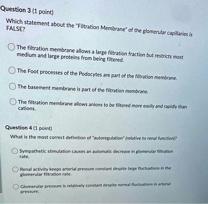 SOLVED Question 3 (1 point) FALSE? Which statement about the