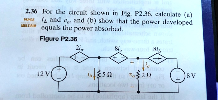 2.36 For The Circuit Shown In Fig.P2.36, Calculate The PSPICE Current ...