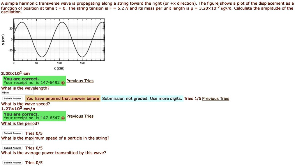 A simple harmonic transverse wave is propagating along...