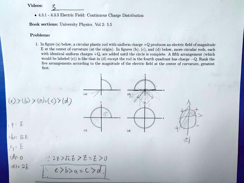 SOLVED: 4.3.1 4.3.3 Electric Field: Continuous Charge Distribution
