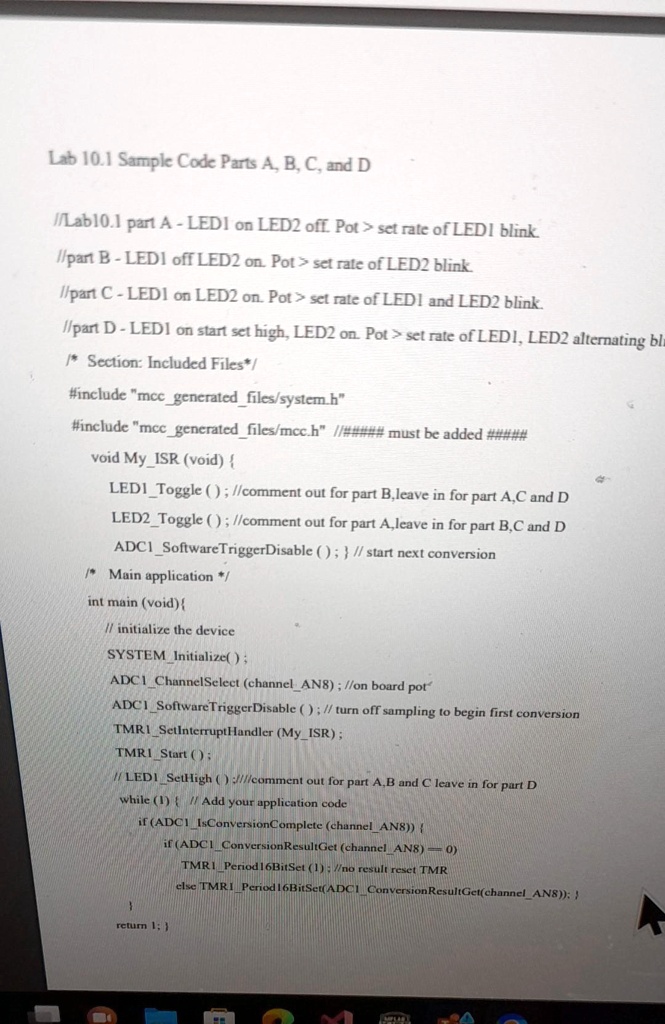 SOLVED: What is wrong with the code? Lab 10.1 Sample Code Parts A, B, C ...