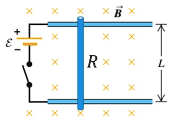 SOLVED: Two parallel metal rods, lying horizontally and separated by a ...