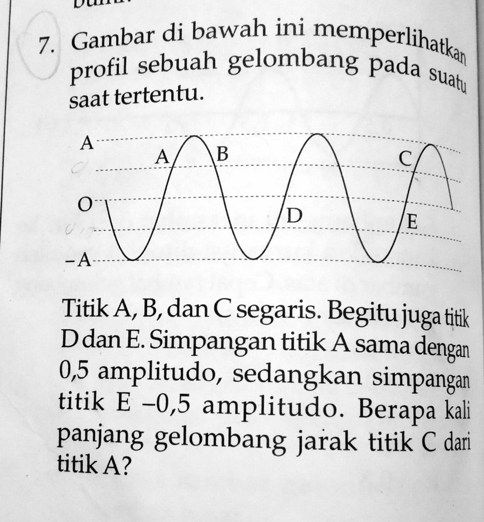 SOLVED: Titik A,B,dan C Segaris.Begitu Juga Titik D Dan E.simpangan ...