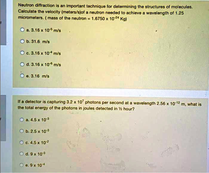 SOLVED Neutron diffraction is an important technique for determining