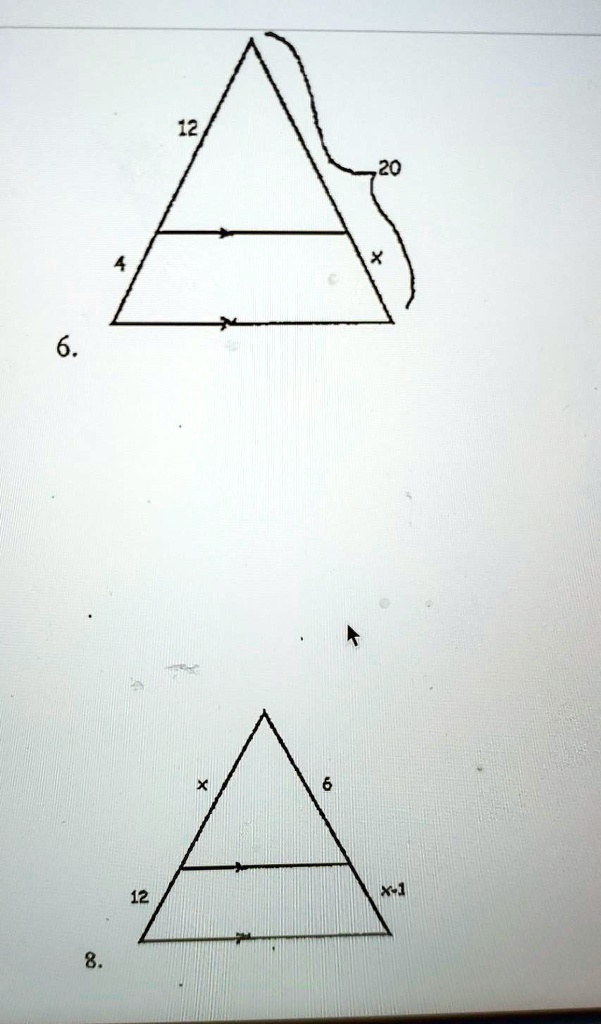 6.
12
20
4
x

8.
x
6
12
x+1