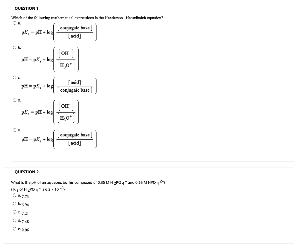 SOLVED: QUESTION Which of the following mathematical expressions is the ...