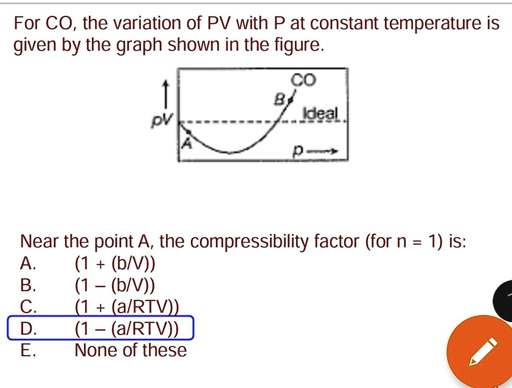 In the above figure, near the point B, compressibility factor Z is about..