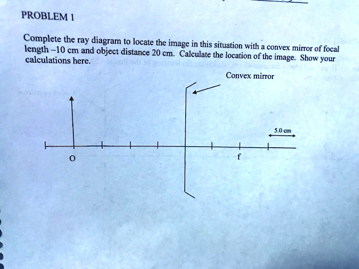 SOLVED: PROBLEM Complete the ray diagram to locate the image in this ...