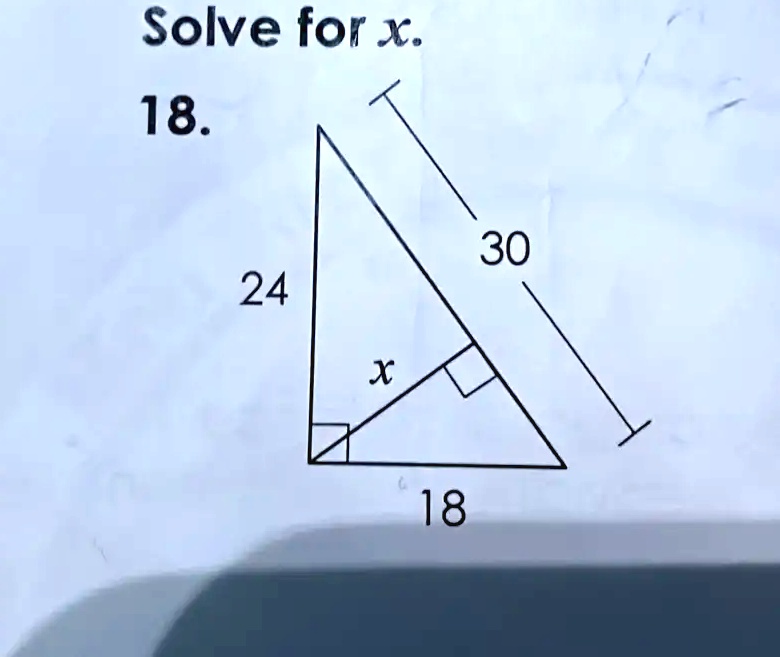 Solve for x.
18.