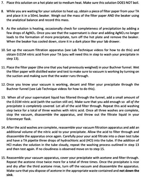 SOLVED Place this solution on a hot plate set to medium heat. Make