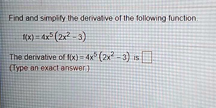 derivative of x 2 4 5