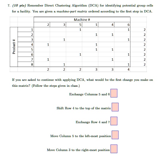 SOLVED: Remember the Direct Clustering Algorithm (DCA) for identifying ...