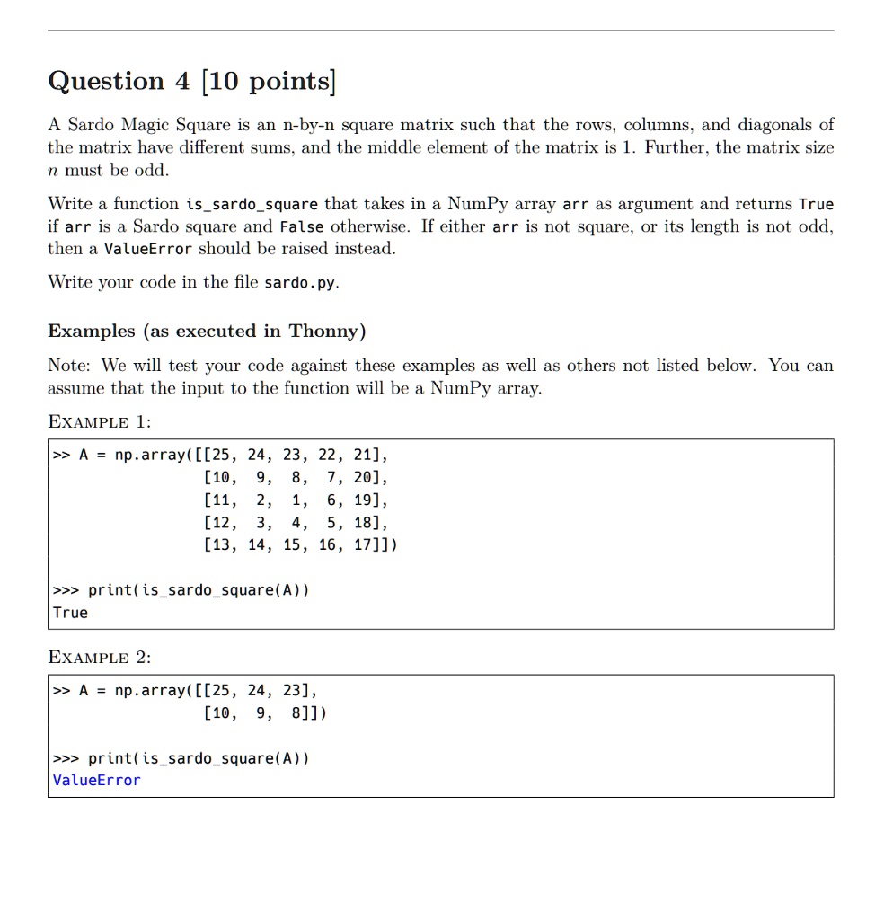 SOLVED solve using python please ps. sum of each row column