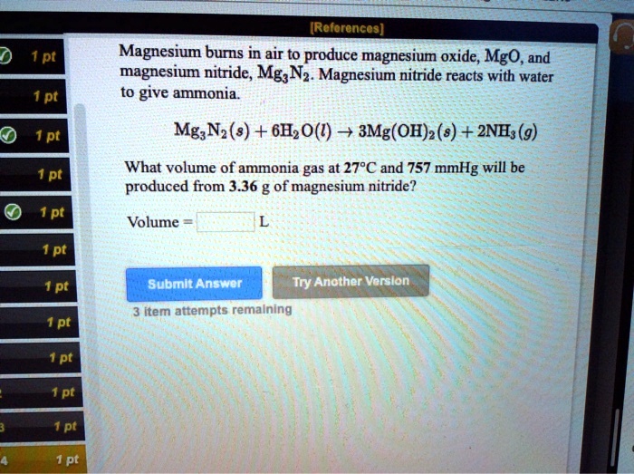SOLVED Magnesium burns in air to produce magnesium oxide; MgO, and