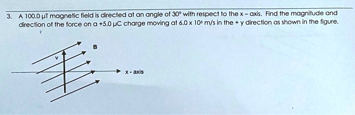 1oo0 pt magnetic field directed al an angle of 30 with respect to ihe ...