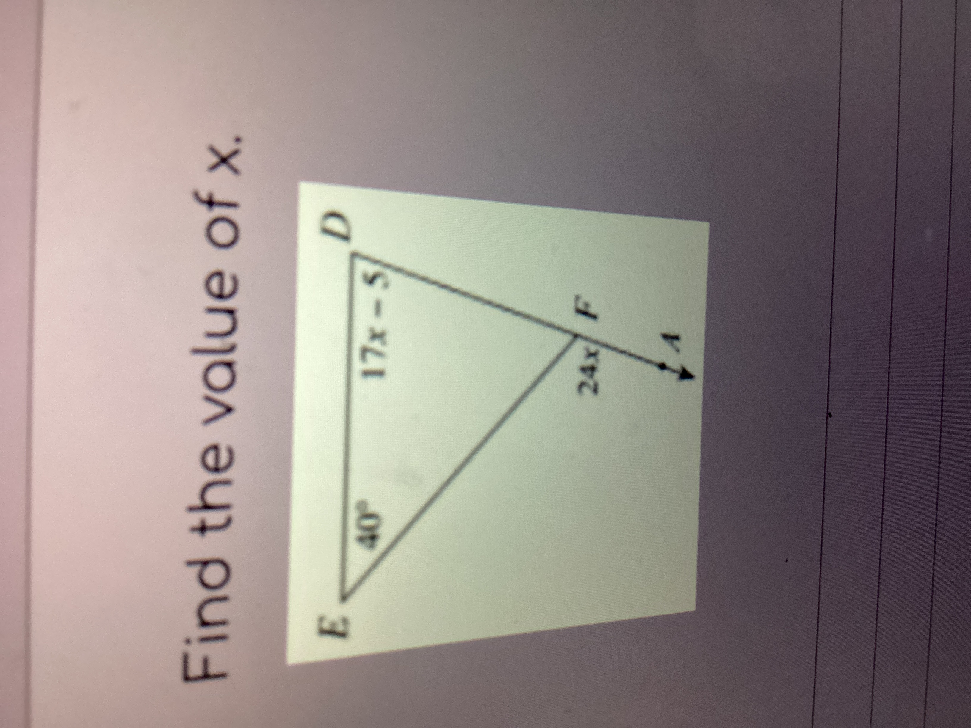 Find the value of x.