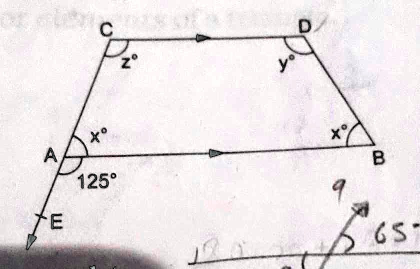 In The Given Figureabcd And Ca Has Been Produced To E So That Angle Bae ...