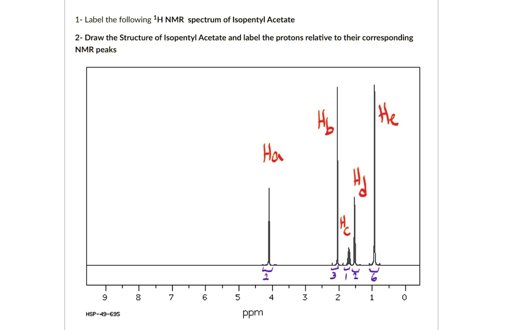 VIDEO solution: Label the following 1H NMR spectrum of Isopentyl ...