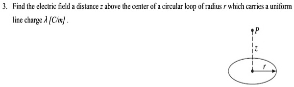 SOLVED: Find the electric field a distance z above the center of a ...