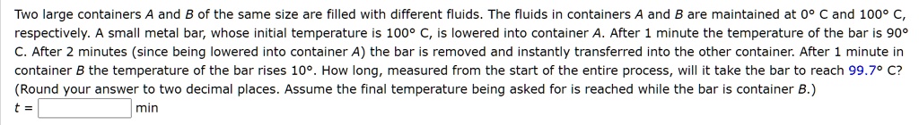 Two large containers A and B of the same size are filled with different ...