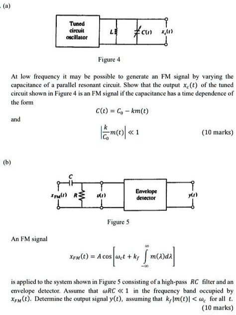 SOLVED: Tuned circuit oscillator LC(t) = x(t) (1) Figure 4 At low ...