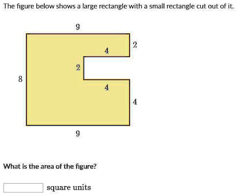 SOLVED: 'The figure below shows a large rectangle with a small ...
